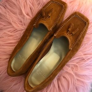 MDE square toe shoes contrast stitching size 7.5